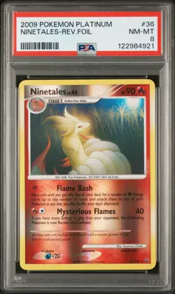 2009 Pokemon Vintage Platinum Ninetales 🦊🔥 Reverse Foil #36 PSA 8 (NEW CERT) ✨ - Image 1
