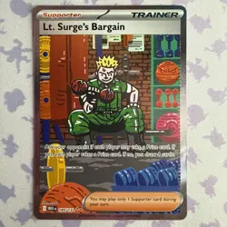 Pokemon Lt. Surge's Bargain 185/132 Me01: Mega Evolution Holo (Read description) - Image 1
