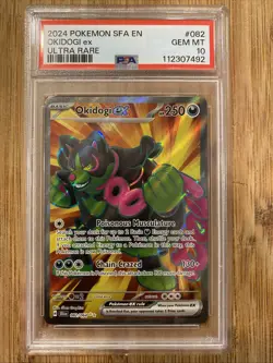 2024 POKEMON SFA EN-SHROUDED FABLE ULTRA RARE #082 OKIDOGI EX PSA 10 - Image 1