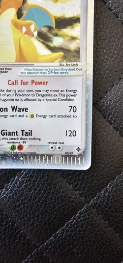 MINT / NM - Dragonite EX 90/97 Ex Dragon Holo Pokemon Card (2003) #90 - Image 5