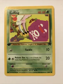 Pokemon TCG Team Rocket Koffing 1st Edition 58/82 Card - Image 1