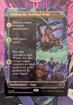 MTG *BORDERLESS* Tarkir : Dragonstorm Rare AWAKEN THE HONORED DEAD NM - Image 1