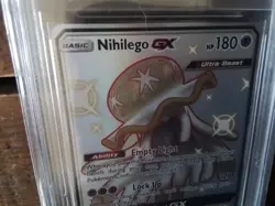 Pokemon Cards promo Holo sv62 nihilego gx ar sr ex graded slab card gold art b32 - Image 2