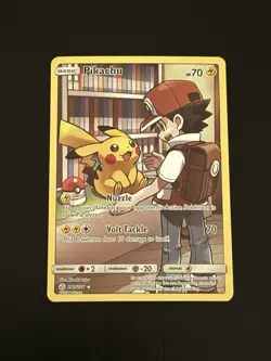 Pokemon TCG Sun & Moon Cosmic Eclipse Pikachu Card 241/236 Secret Rare Holo - Image 1