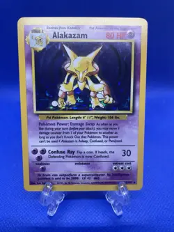 1999 Pokemon Base Set NM Alakazam Holo Rare 1/102 See Photos CLEAN - Image 1