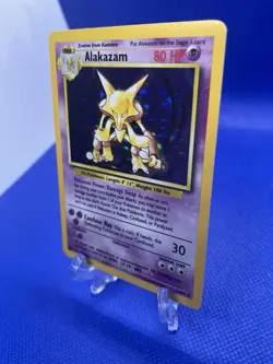 1999 Pokemon Base Set NM Alakazam Holo Rare 1/102 See Photos CLEAN - Image 3