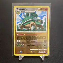 Pokemon 2008 Stormfront Torterra LV. 47 Reverse Holo Rare Card #11/100 - Image 1