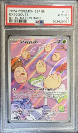 Pokemon Exeggcute Surging Sparks #192/191 Illustration Rare - PSA 10 Gem Mint - Image 1