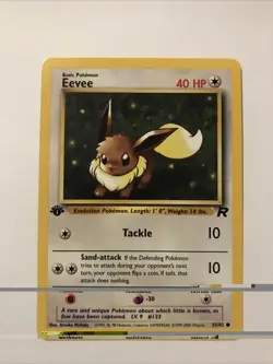 Pokemon TCG Team Rocket 1st Edition Regular Finish Eevee 55/82 NM - Image 1