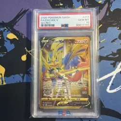 2020 POKEMON SWORD & SHIELD SECRET #211 FULL ART/ZACIAN V PSA 10 - Image 1