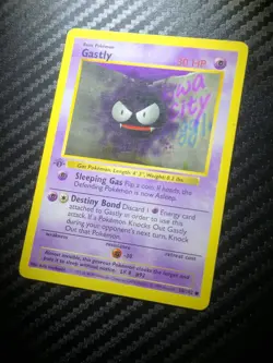 Gastly 50/102 (Shadowless) - Pokemon TCG - Base Set - Gray Stamp 1st ED - LP - Image 2