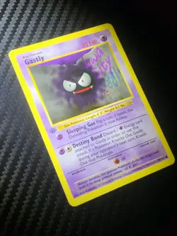 Gastly 50/102 (Shadowless) - Pokemon TCG - Base Set - Gray Stamp 1st ED - LP - Image 3