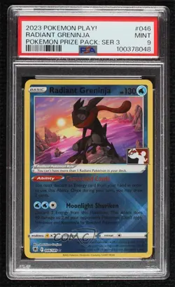 Greninja Play! Pokemon Prize Pack Series Three PSA 9 MINT - Image 1