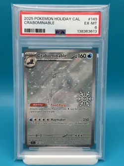 PSA 6 - 2025 POKEMON HOLIDAY CALENDAR 149 CRABOMINABLE - Image 1