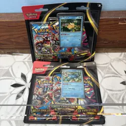 Pokemon TCG Mega Evolution 3-Pack Blister Set of Psyduck and Golduck Sealed - Image 1
