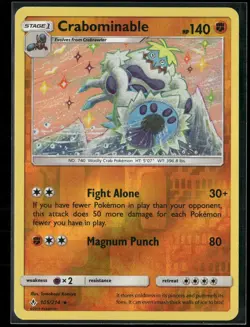 Pokemon - Crabominable 105/214 Reverse Holo SM Unbroken Bonds NM - Image 1