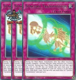 Yugioh! 3x Synchro Transmission PHRE-EN060 Rare 1st Ed NM - Image 1