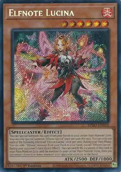 Near Mint, English Yu Gi Oh Elfnote Lucina - BPRO-EN010 - Secret Rare - 1st Edit - Image 1
