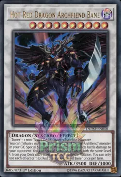 1st ed Hot Red Dragon Archfiend Bane ultra rare DUPO-EN058 Yugioh - Image 1