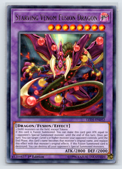 Starving Venom Fusion Dragon - LED5-EN052 - Rare - 1st Edition Yugioh - Image 1
