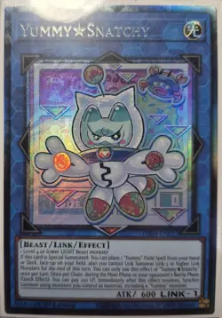 YuGiOh Yummy Snatchy Collector's Rare 1st Edition JUSH-EN022 - Image 1