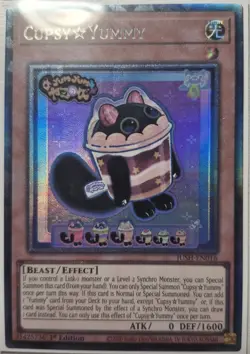 YuGiOh Cupsy Yummy Collector's Rare 1st Edition JUSH-EN016 - Image 1