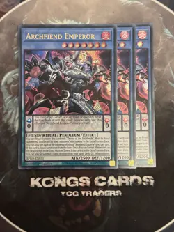 X3 BPRO-EN031 Archfiend Emperor Ultra Rare 1st Edition YuGiOh NEW! PLAYSET - Image 1