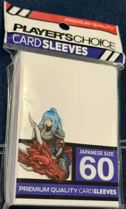 Player's Choice White Card Sleeves Japanese (Yugioh) Sized 60 Pack - Image 1