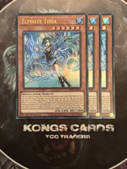 X3 BPRO-EN011 Elfnote Tinia Ultra Rare 1st Edition YuGiOh NEW! PLAYSET - Image 1