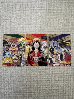 One Piece Luffy Shanks 3set Shueisha Natsucomi 2022 Double Sticker Eiichiro Oda - Image 1