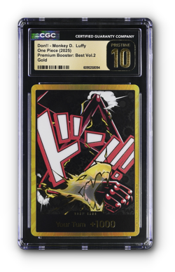 ONE PIECE DON!! Card (Monkey D Luffy) (Gold) -The Best- Vol. 2 - CGC 10 PRISTINE - Image 1