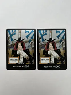 ONE PIECE Card Game x2 SET DON Card Dracule Mihawk OP14 The Seven Warlords - Image 1