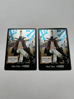 ONE PIECE Card Game x2 SET DON Card Dracule Mihawk OP14 The Seven Warlords - Image 2