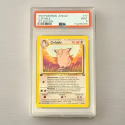 Pokemon Clefable Jungle 1999 17/64 1st Edition Card PSA 9 - Image 1