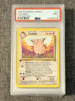 Pokemon Clefable Jungle 1999 17/64 1st Edition Card PSA 9 - Image 3