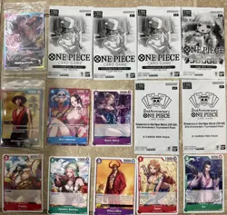 Bundle Lot Of One Piece Trading Card Promo Packs & Cards Sealed See Pictures - Image 1