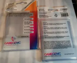 (2) Gamegenic 50 Pack 66 x 91 mm Gray Standard Card Game Prime Sleeves (GG1048) - Image 1