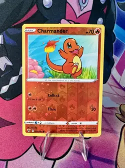 Charmander #023/185 - Pokemon TCG - Vivid Voltage - Reverse Cosmos Holo - Swirl - Image 1