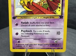 Pokemon TCG 1st Edition Abra 49/82 Team Rocket Common Card - Image 3