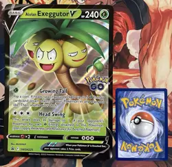 Alolan Exeggutor V SWSH225 JUMBO OVERSIZED Black Star Promo Pokemon Card - Image 1