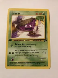 Pokemon TCG Grimer Team Rocket 57/82 Regular 1st Edition Common - Image 1