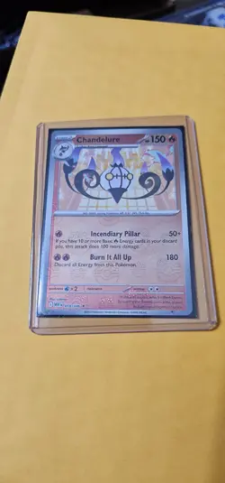 Chandelure Master Ball Pattern 018/086 Sv: White Flare Holo Pokemon TCG Pokeball - Image 2