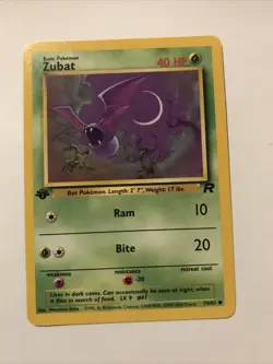 Pokemon TCG Zubat 70/82 Team Rocket Regular 1st Edition Card - Image 1