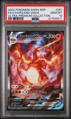 2022 Pokemon Swsh Black Star Promo Charizard VMAX Fa Ultra-Premium PSA 10 #261 - Image 1