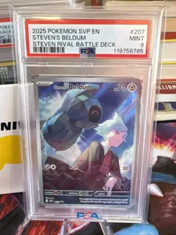 2025 Pokemon Steven's Beldum 207 Sv: Scarlet & Violet Promo Holo PSA 9 - Image 1