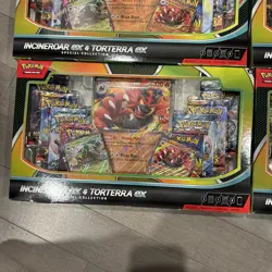 New Pokemon TCG Incineroar ex & Torterra ex Special Collection Box Lot of 5 - Image 2