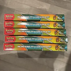 New Pokemon TCG Incineroar ex & Torterra ex Special Collection Box Lot of 5 - Image 5