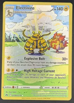 Electivire GG08/GG70 Pokemon TCG Crown Zenith: Galarian Gallery Ultra Rare NM - Image 1