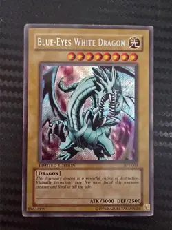 Yugioh: Blue-Eyes White Dragon (Secret Rare) Limited Edition BPT-003 LP/MP - Image 1