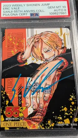 2023 Weekly Jump 55th Anniversary Card Sanji PSA 10 GEM MINT Eric Vale AUTO 8 - Image 2